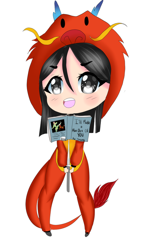 Chinese Warrior Princess (Princesses Read Too) Art by Lil Sushi Rolls Vinyl Sticker